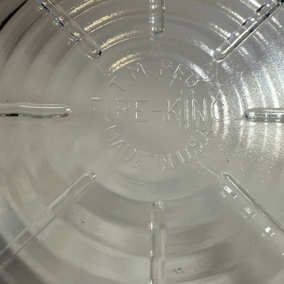 VTG 1940's Fire King Clear Glass Trivet/Hot Plate For A Pan With A 6in Diameter - Picture 3 of 6